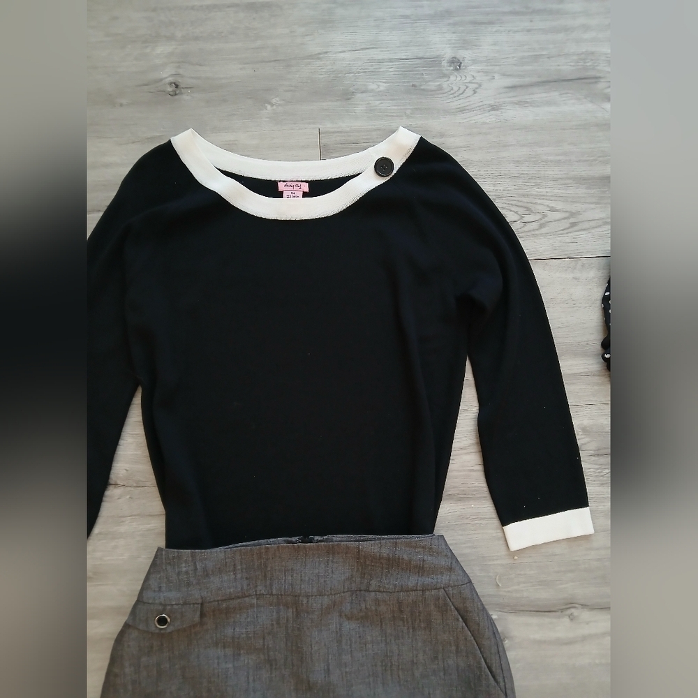 Lot X 6 Office Work Pencil Skirts Blouses Button Up Shirt Knit Top Bundle Set - Picture 14 of 15